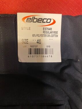 Elbeco Men's Dress Pants Regular Rise in Black - Size 40